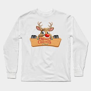CUTE CHRISTMAS DEER Long Sleeve T-Shirt